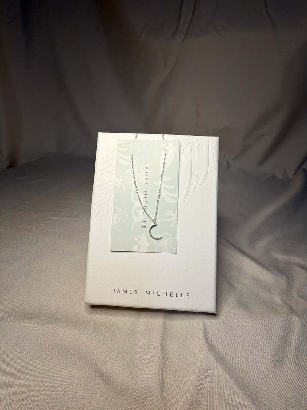 James Michelle Itty Bitty Moon Necklace - Sterling silver. Discontinued.